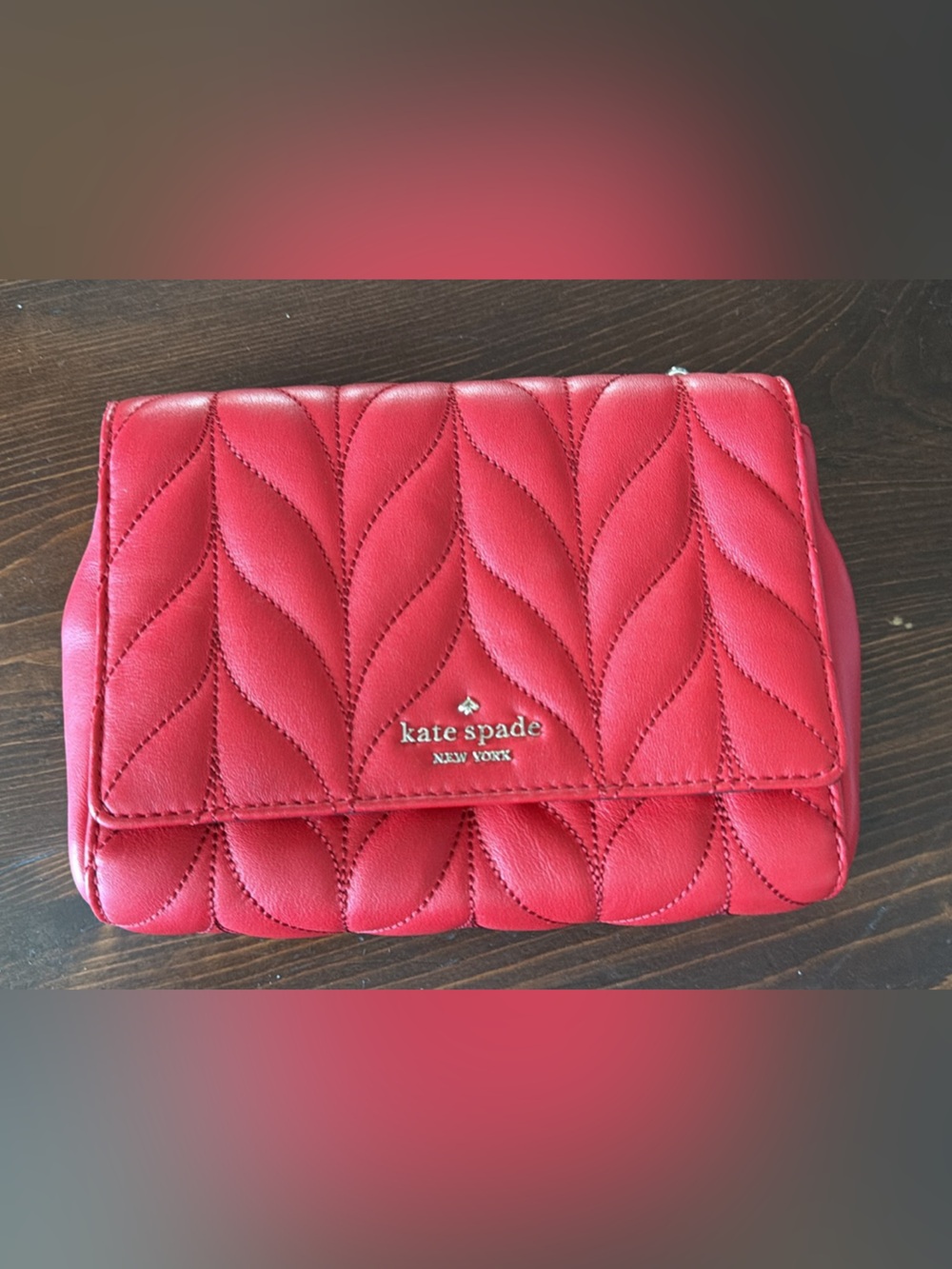 kate spade red quilted crossbody